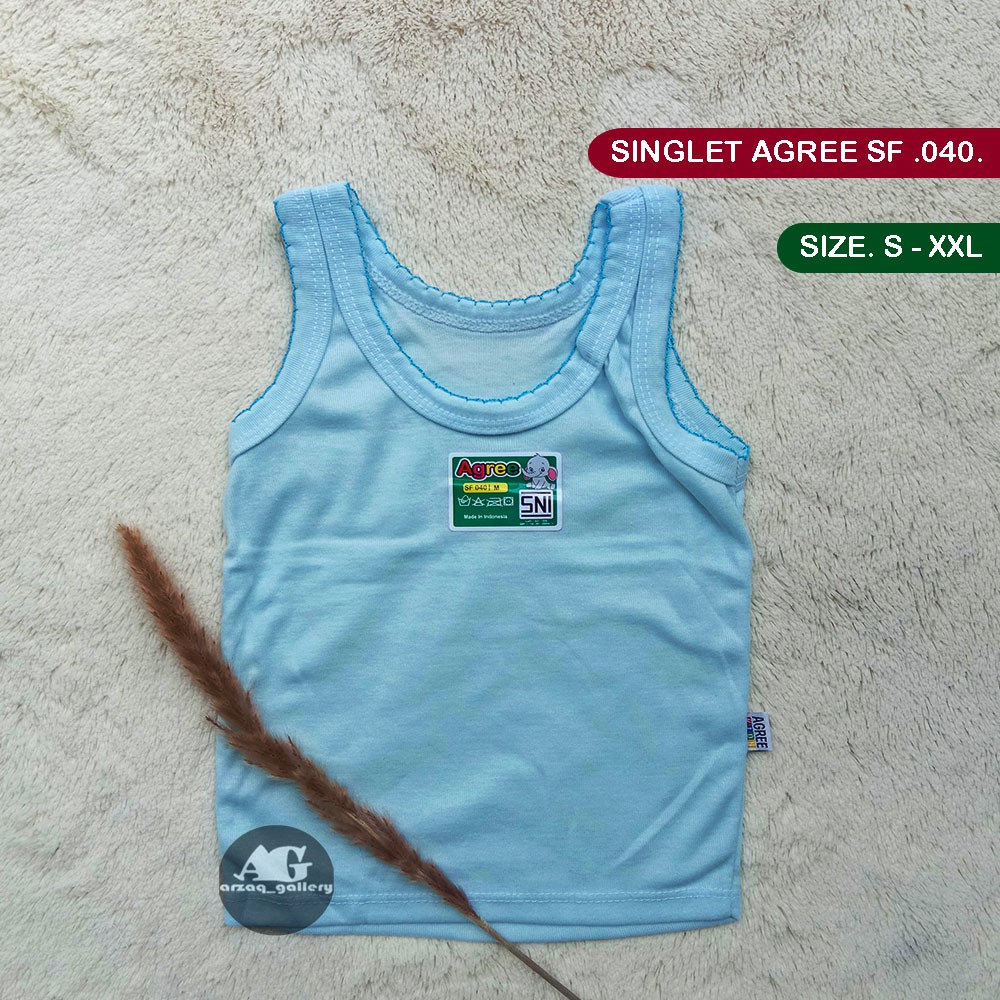 3 Pcs  - Singlet agree warna salur bagus | singlet agree ST 040| kaos dalam halus