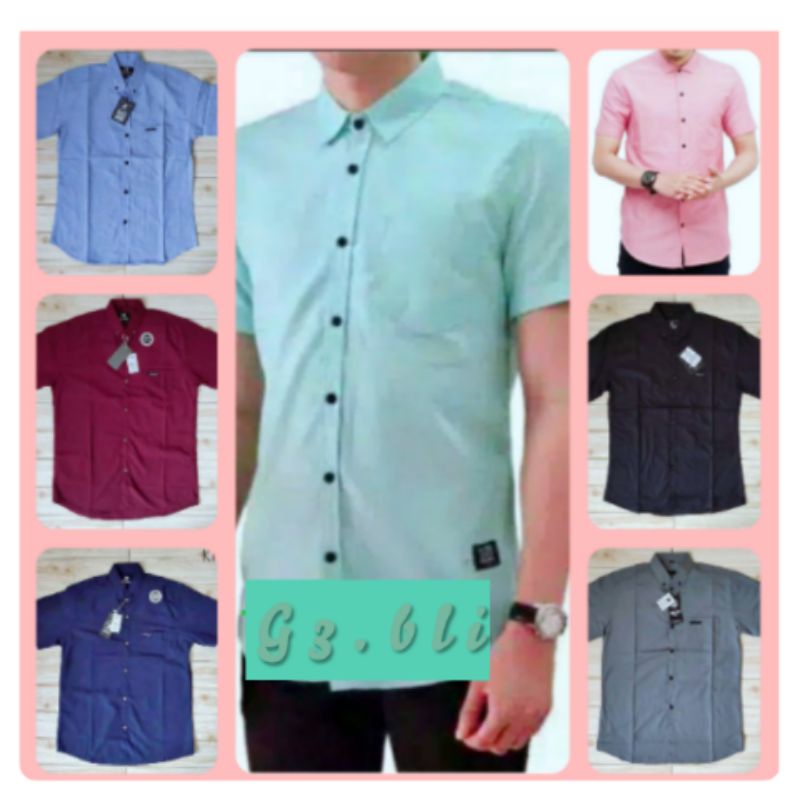 kemeja Pria Lengan Pendek Slim fit