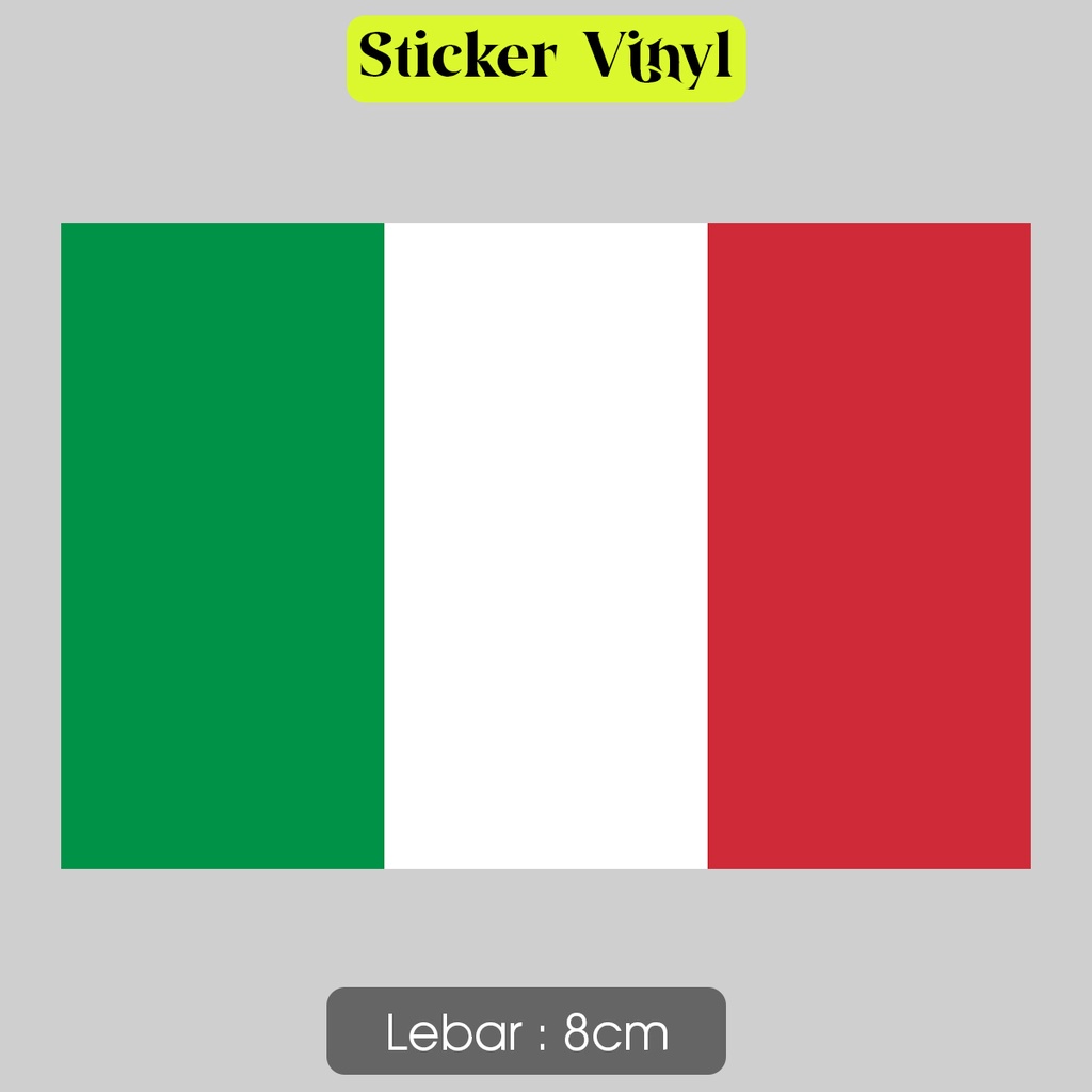 

Stiker Italia Italy Sticker Vinyl Satuaan Motif Bendera Negara Dunia Bahan Anti Air