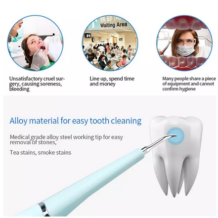 TOOL DENTAL SCALER PORTABLE ALAT PEMBERSIH PLAK GIGI / Alat Pembersih Karang Gigi Penghilang Plak Elektrik