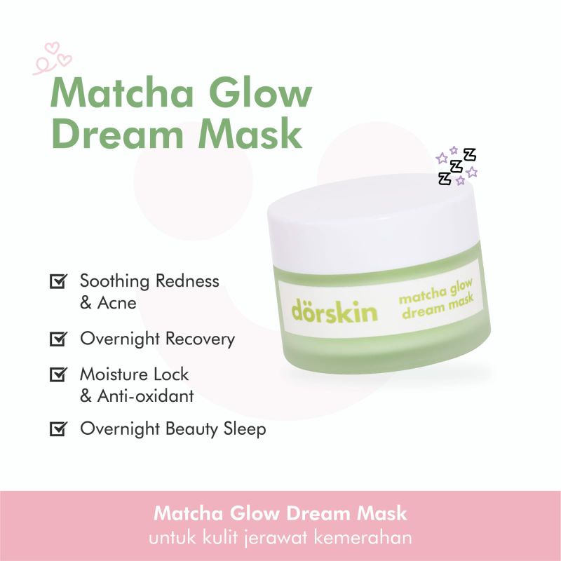 (FREE GIFT) Dorskin Matcha Glow Dream Sleeping Mask Brightening Masker