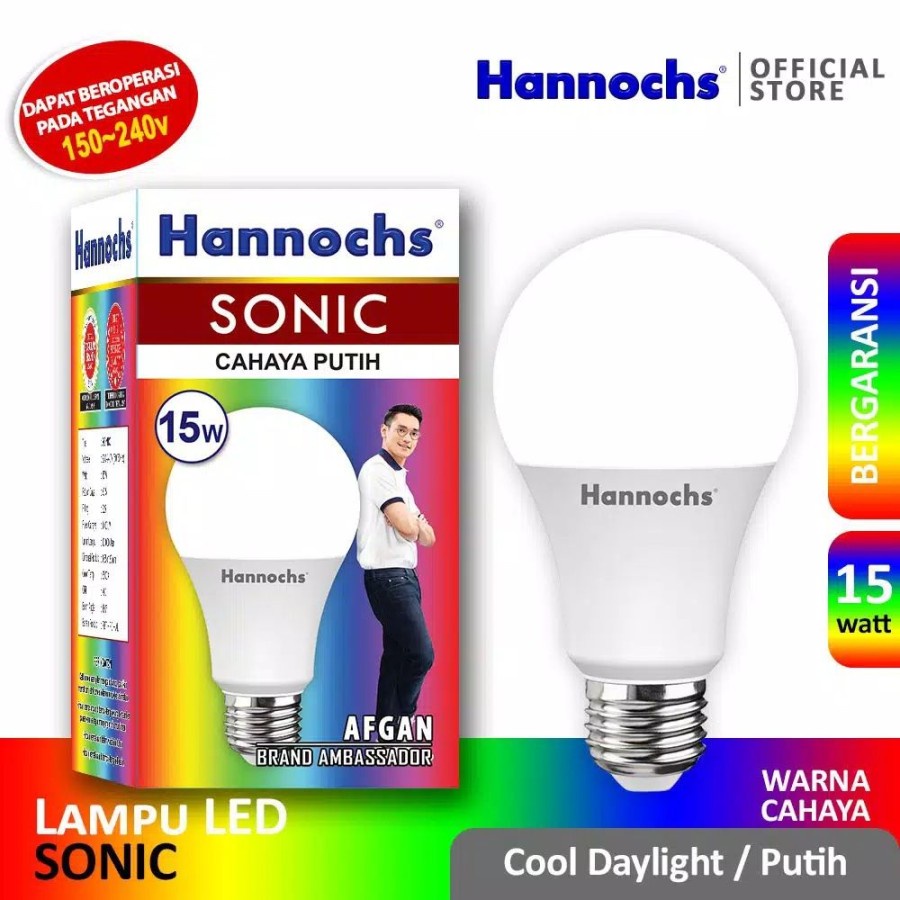 Hannochs SONIC LED Bulb 15 Watt Putih - Bohlam 15W SNI