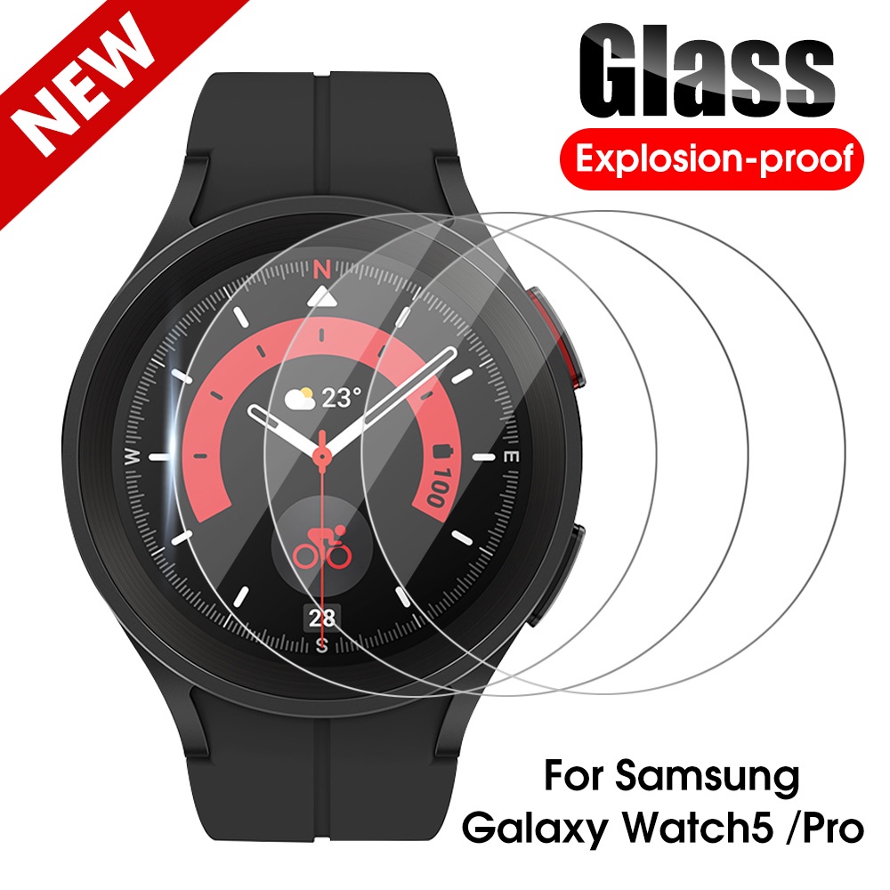 1pc Tempered Glass Pelindung Layar Samsung Galaxy Watch 5 Pro HD Anti Gores