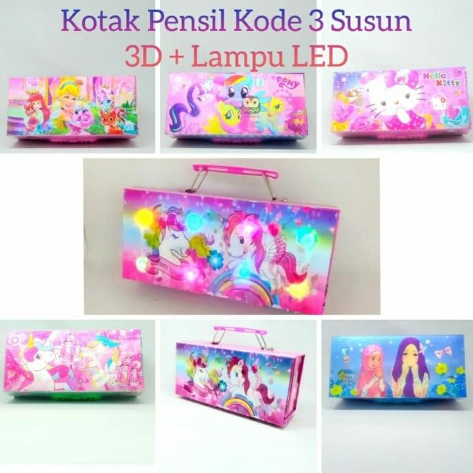 

Promo Awal tahun KOTAK PENSIL KODE KUNCI 3D 3 SUSUN ADA LAMPU LED 3 MODEL NYALA Promo Awal tahun