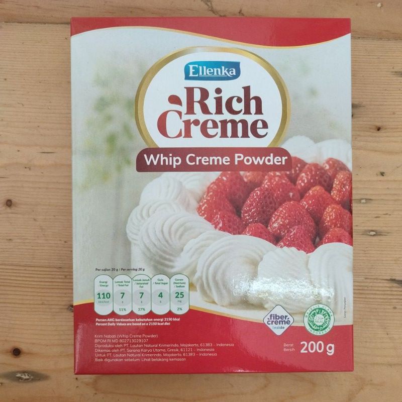 

Rich Cream 200 gr Whip Cream Powder