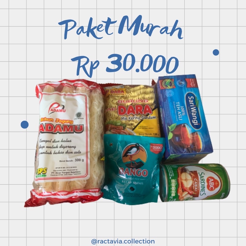 PAKET SEMBAKO MURAH 30 RIBU