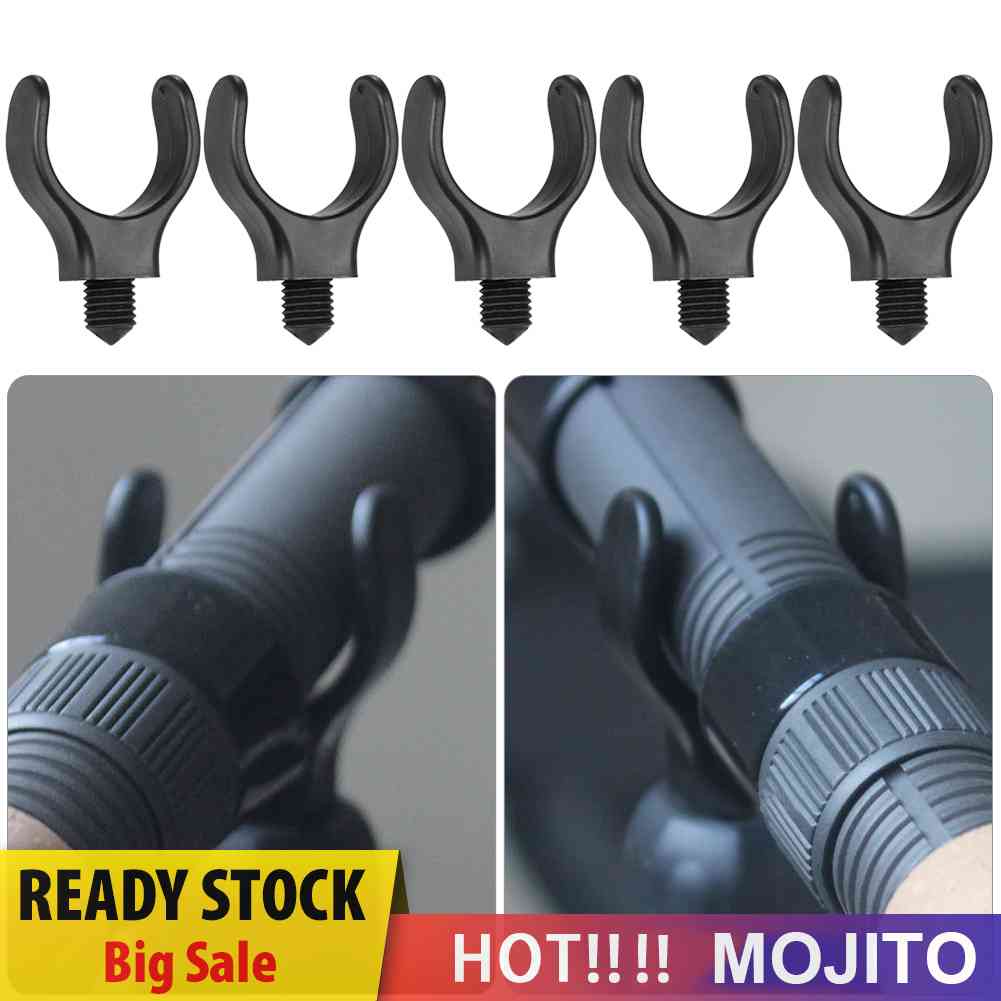 5Pcs M3 / 8in Bracket Holder Joran Pancing Bahan Plastik Nilon Warna Hitam