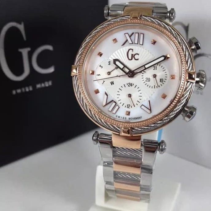 Jam Tangan Wanita Guess Collection Silver Rose Original barang ada