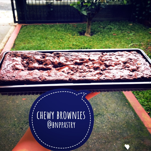 

Chewy brownies double chocolate