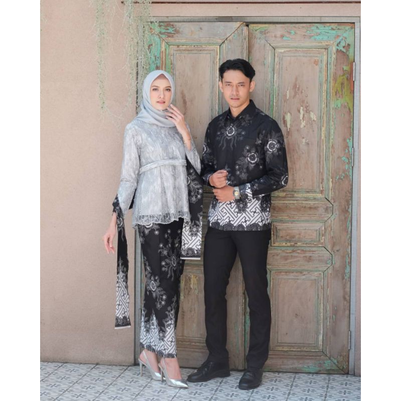 BATIK COUPLE KEBAYA AGHNIA BUNGA TUNANGAN LAMARAN WISUDA