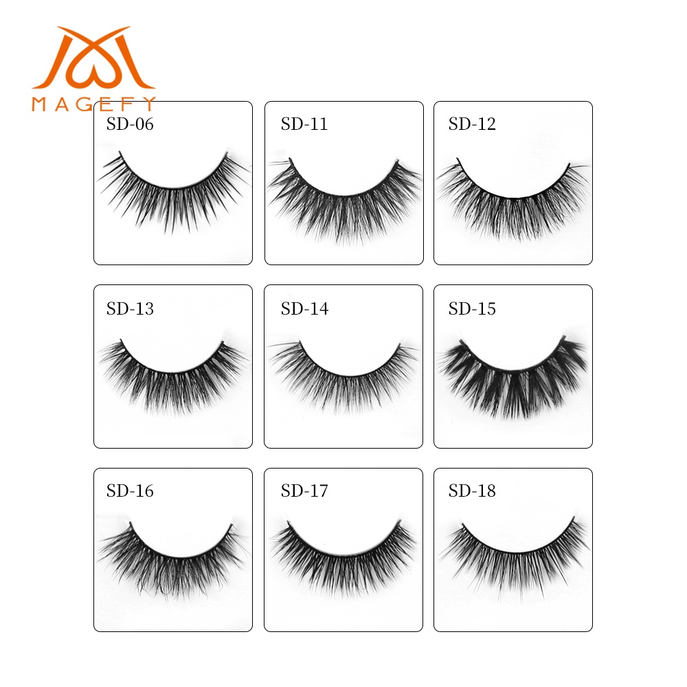 MAGEFY 3 Pasang Bulu Mata Palsu Natural Bulu Mata Eyelash Bulu Mata 3D Eyelash Extension Lembut 7044