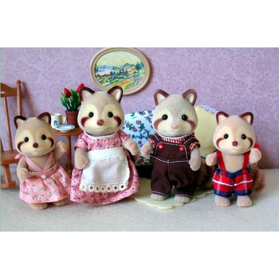 SYLVANIAN FAMILIES ORIGINAL - MULBERRY RACCOON FAMILIES (RARE)