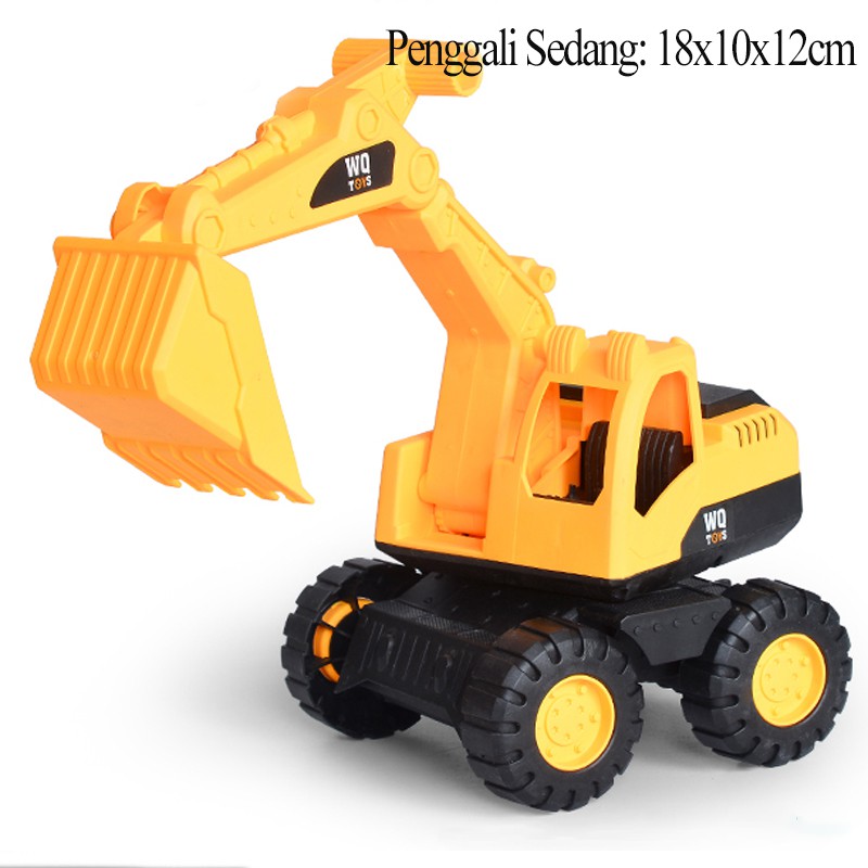 Truk Mainan Bulldozer Sandpit Truk Konstruksi Excavator Anak-anak Hadiah Mainan Anak Laki-Laki-Penggali Sedang