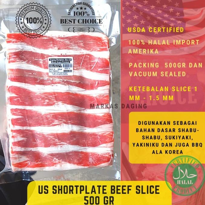 

Us Slice Beef Daging Sapi Shortplate 500Gr Ricebowl Yoshinoya Yakiniku Muezhahalifah