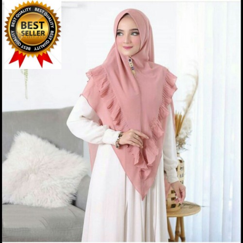 Khimar hijab syari  jilbab instan kerudung PLISKET CERUTTY BABYDOLL