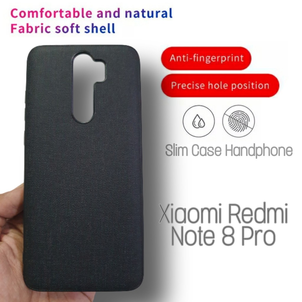 PROMO Case Kain REDMI NOTE 8 PRO Hard Case Cloth Matte Phone Case Breathable