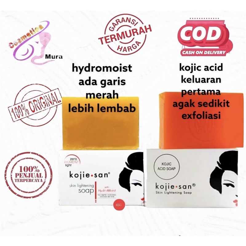 [ 65 gram ] kojie san lightening soap 65 gr - kojic acid soap kojie san with hydromoist