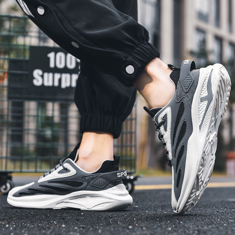 JAKARTAWHOLESALE [COD] 110520 Sneakers Sepatu Cowok Bertali Sepatu Model Sporty Men Fashion