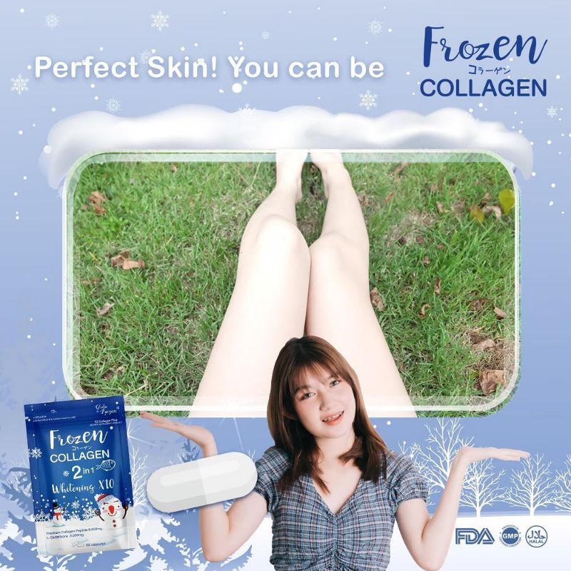 FROZEN COLLAGEN ORIGINAL THAILAND HALAL BARCODE - PEMUTIH KULIT GLUTA WHITENING COLAGEN 60 KAPSUL