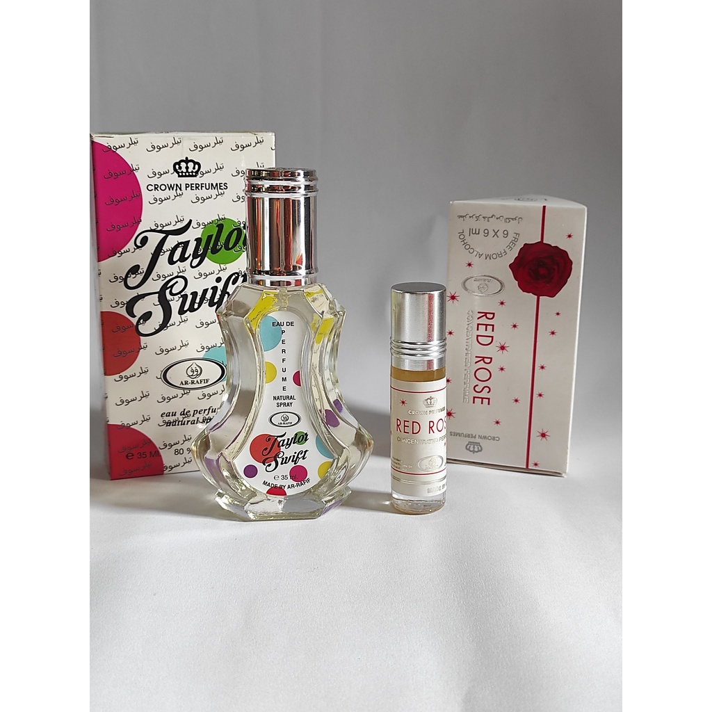 MURAH MERIAH minyak wangi oles 6ml dan spray 35ml TAYLOR SWIFT&REDROSE parfum badan