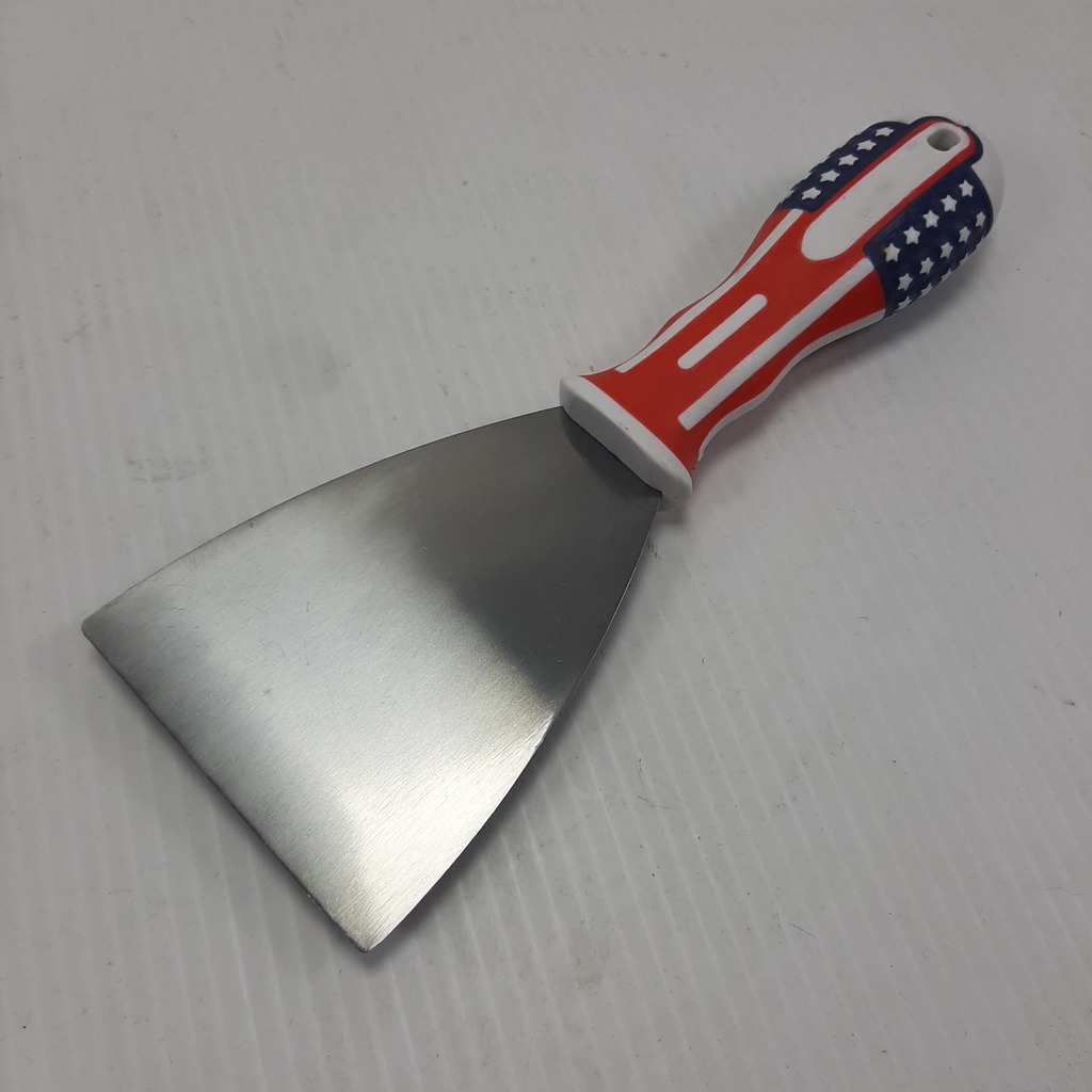 Kape Gagang Karet Scraper USA Classic Stainless Handle Karet Skrap Kue Martabak telor - Kape Dempul