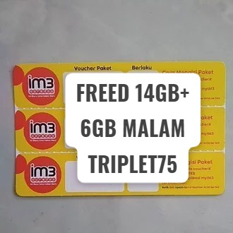 VOUCHER INDOSAT FREED 20GB (14GB+6GB MALAM)