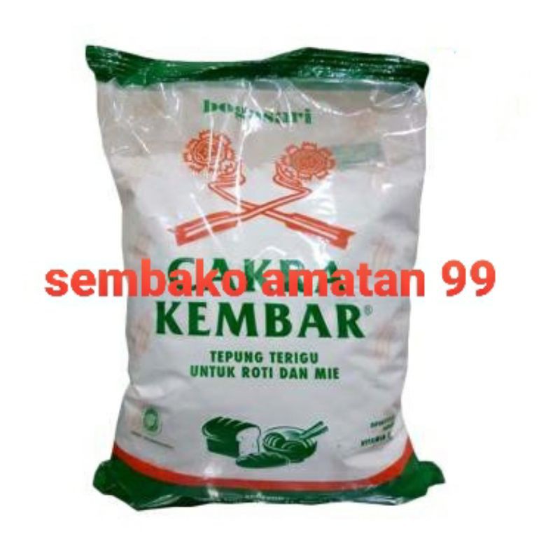 Tepung Terigu Cakra Kembar Kemasan 1kg Bogasari Dus Isi 12