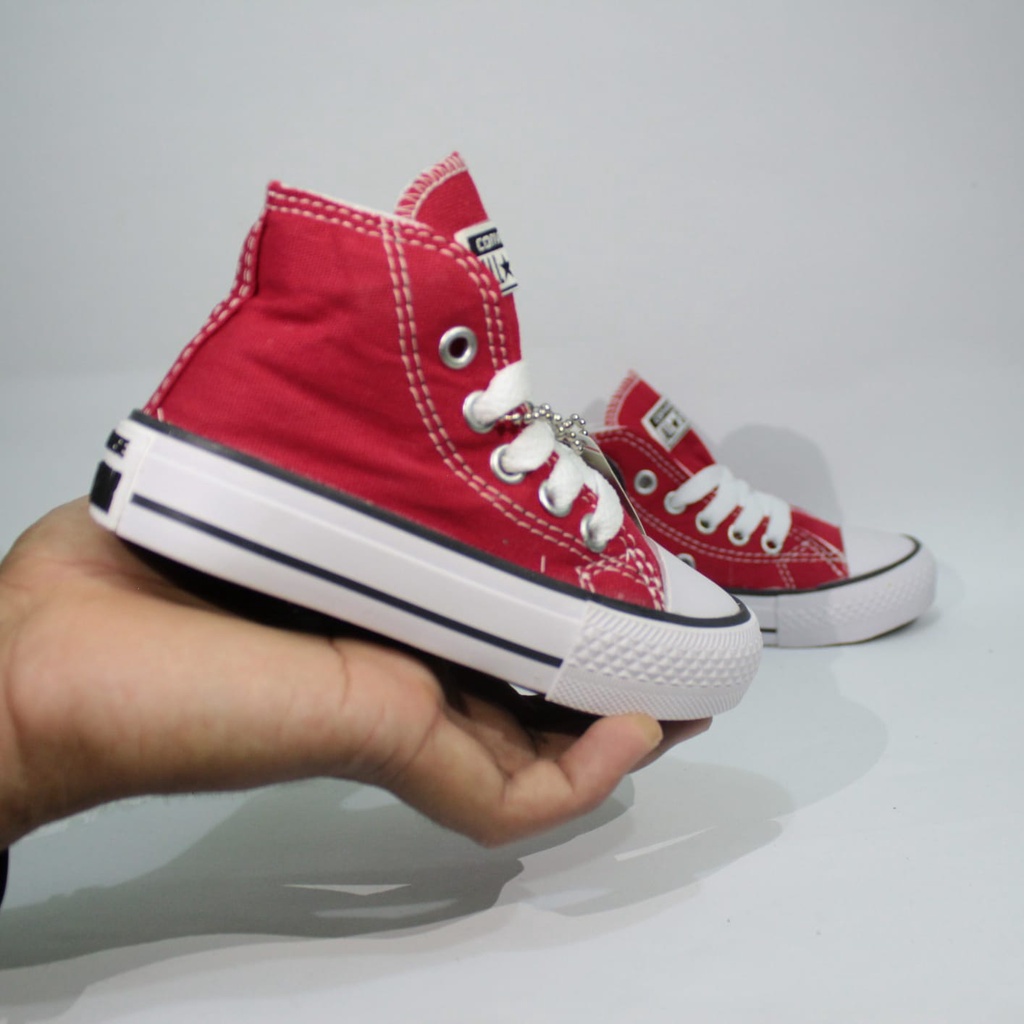 SUPER RED!! SEPATU CONVERSE ANAK WARNA MERAH TINGGI