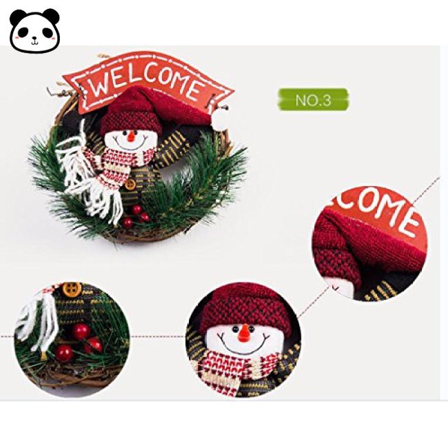 Cod クリスマス 飾り クリスマス オーナメント ホットトイズ サンタクルス 雪だるま 松葉 ラタン サークル Shopee Indonesia