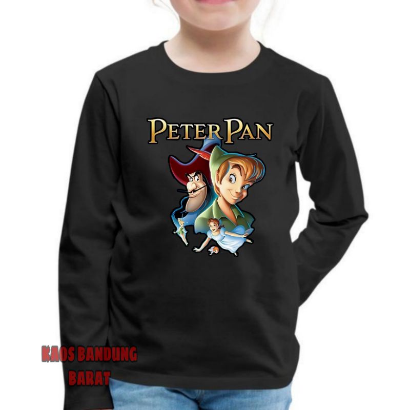 Baju atasan kaos anak unisex Peterpan lengan panjang