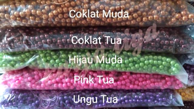 Mote Mutiara 6 mm 1 pon (450 gram) - ADA LUBANG