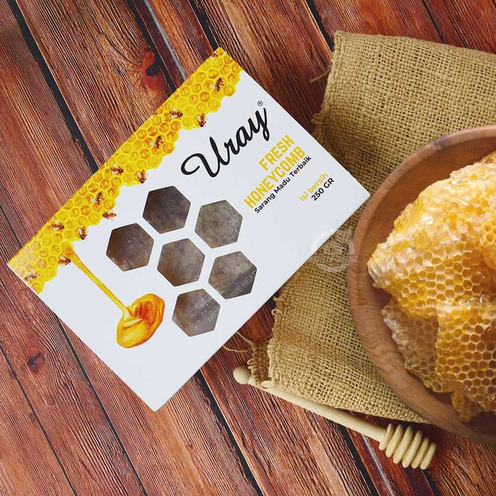 

Madu Uray Pure Honeycomb / Sarang Madu Asli 250 Gr