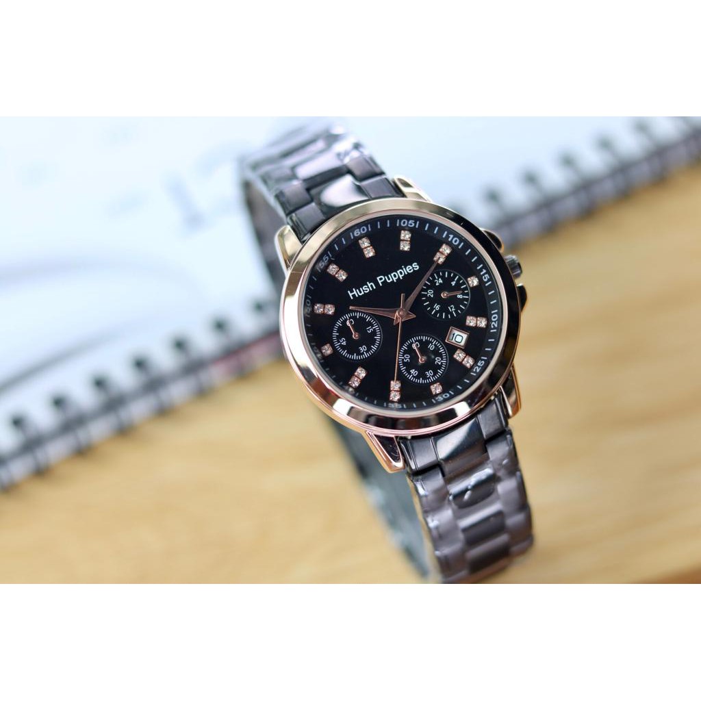 JAM TANGAN PRIA HUSH PUPPIES RANTAI CHRONO OFF TANGGAL AKTIF - DIAMETER 3,8 CM