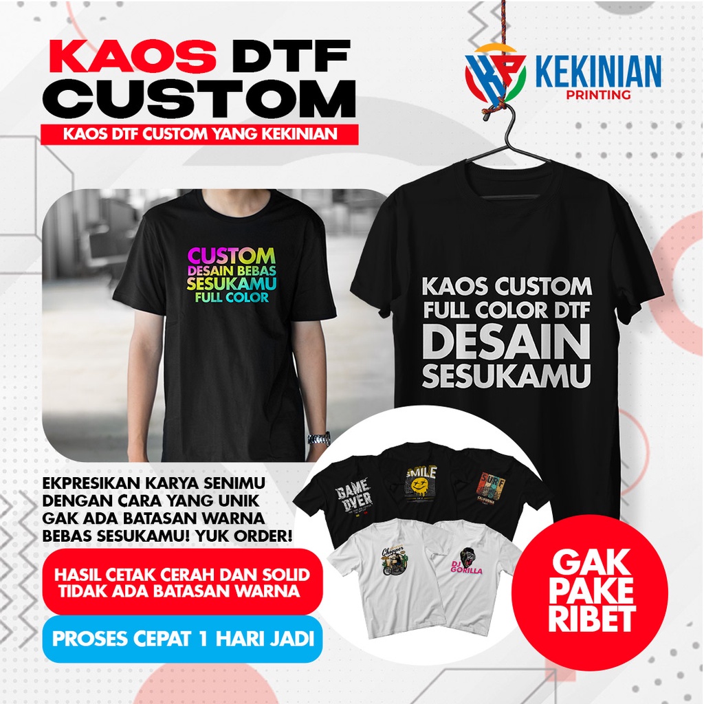 Jual Kaos Custom Desain Sendiri Sablon Baju Keren Baju Kaos Custom Aesthetic Kaos Cotton 9197