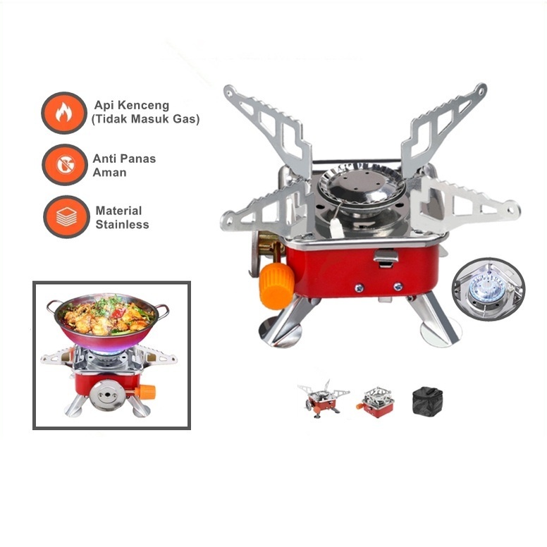 HOPE STORE - Kompor Camping Gas Kotak Mini Portabel Stove Mini Alat Masak Gunung