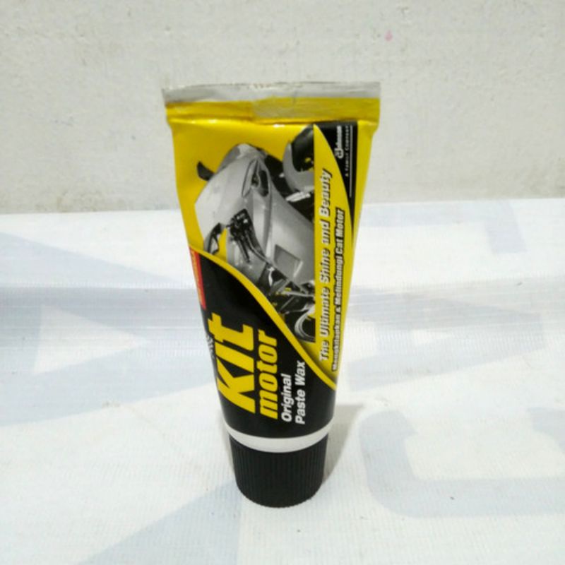 Kit Motor Paste Wax Original Pengkilap Pelindung Cat Kuning Tube 25 Gr Perawatan Eksterior Motor