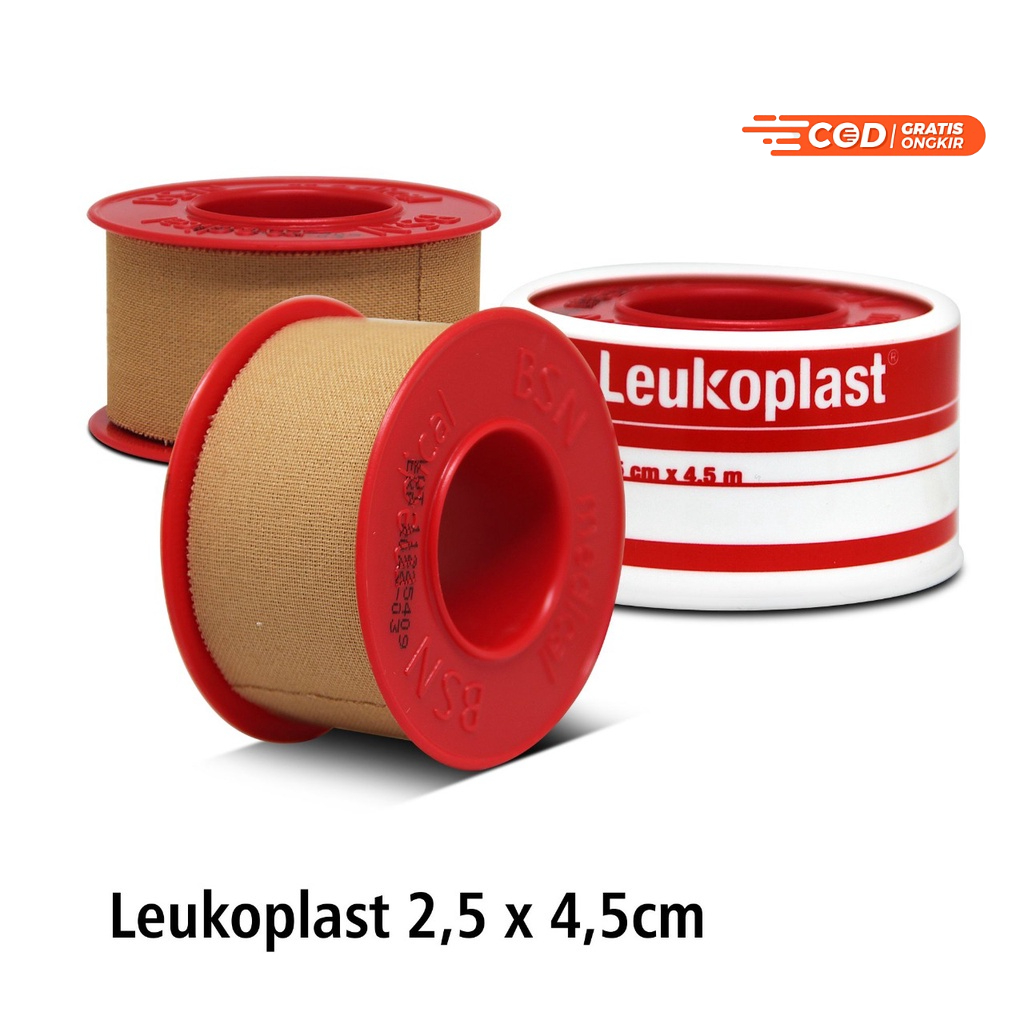 Plester Roll Kain Leukoplast 1,25 cm x 4,5 cm BSN Plester Rol Kain 0.5 inch BSN Plester Gulung Leukoplast BSN