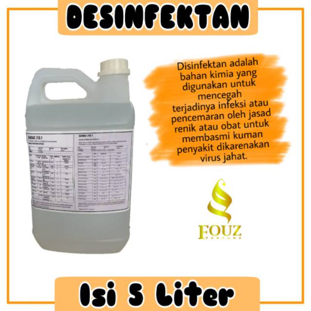 DESINFEKTAN 5 LITER CAIR CAIRAN PEMBERSIH KUMAN DESINFEKTAN PROMO CUCI GUDANG