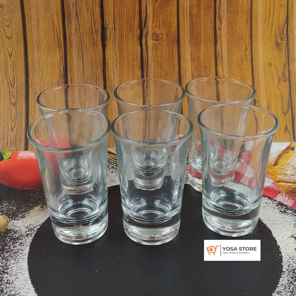 Gelas Sloki Kaca Gelas Lilin Kecil Tebal tipe TG04 6 Pcs