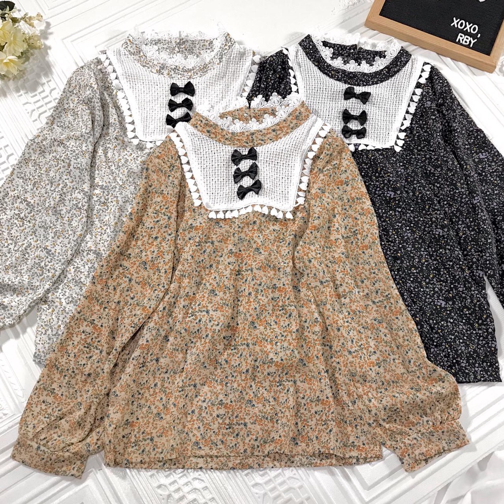 Baju Cewek / Baju Wanita / Baju Impor Renda / Fashion Wanita / Baju Renda / Baju Motif Bunga