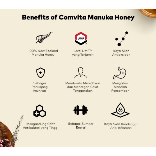 Comvita Manuka Honey UMF 10+ 250gr | Madu Murni Alami