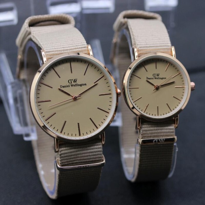 PA JAM TANGAN COUPLE PASANGAN CANVAS KANVAS IMPORT PREMIUM FASHION PRIA WANITA MURAH DD024