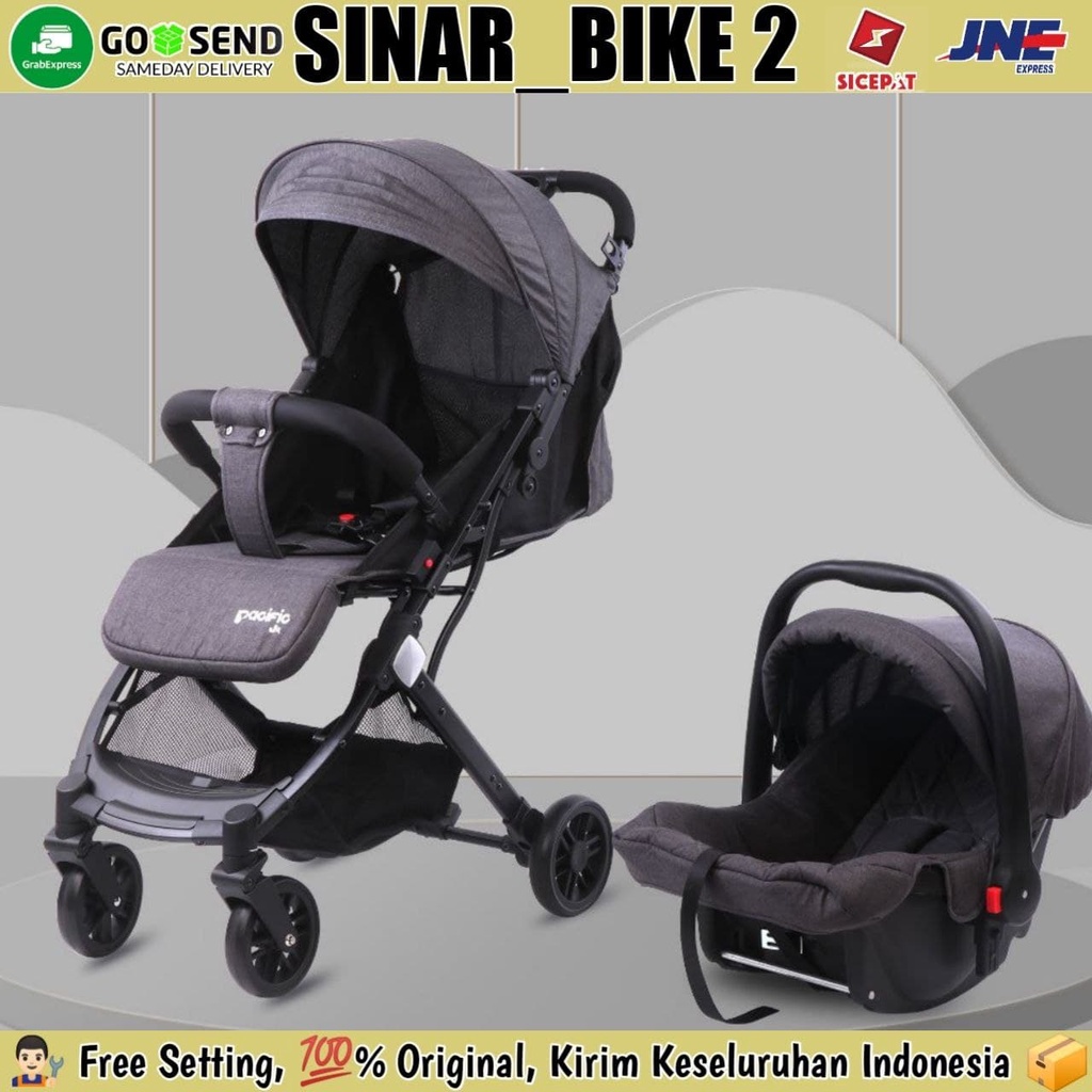 Baby Stroller &amp; Baby Carrier Pacific K-8005 3 Posisi Duduk Rebah &amp; Tidur