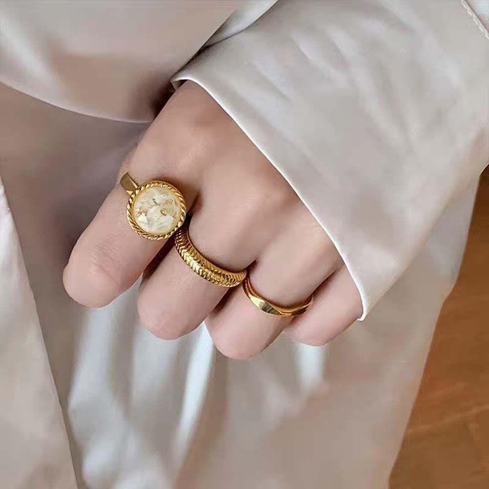 Mxbeauty Wanita Jari Cincin Elegan 5 Pcs/Set Pesta Perhiasan Anniversary Cincin Retro Lady Jari Telunjuk Rings