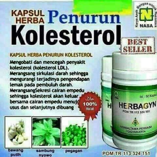 

Obat penurun kolestrol herbal alami herbagyn NASA