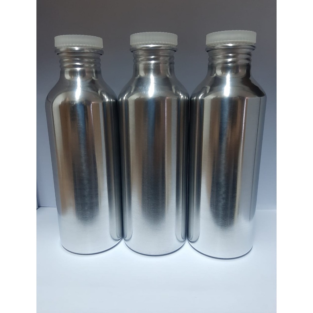 KALENG UV  250 ML SILVER. BOTOL ALUMUNIUM  SILVER MENGKILAP.  BUAT BIBIT PARFUM. HARGA PERBIJI.