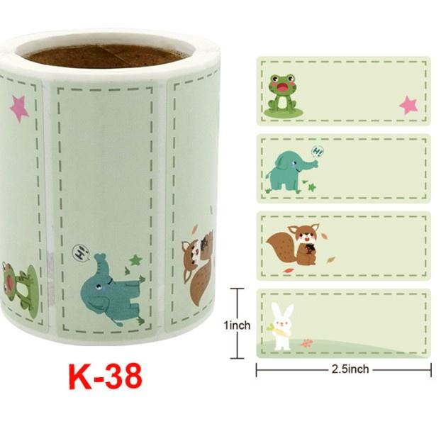 

Sticker Label Kartun Nama Anak Label Buku Notes Tag 6,3 x 2,5 cm 280 pcs/ Roll ..
