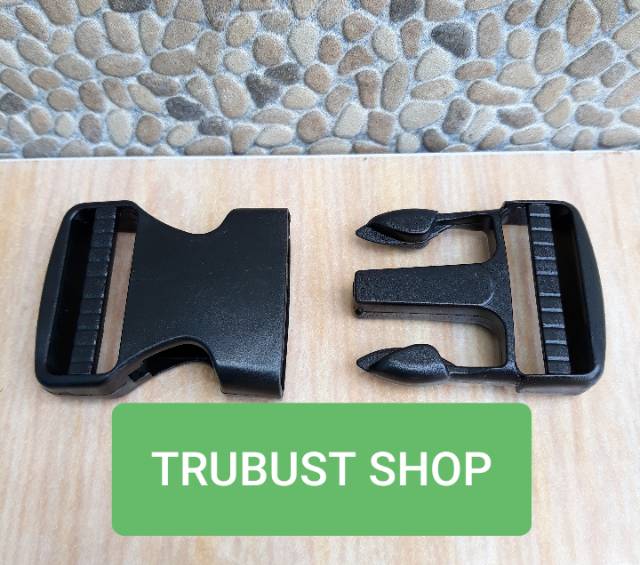 Kunci sodok tas buckle plastik ukuran 3.8cm acetal jual ecer per 1pc