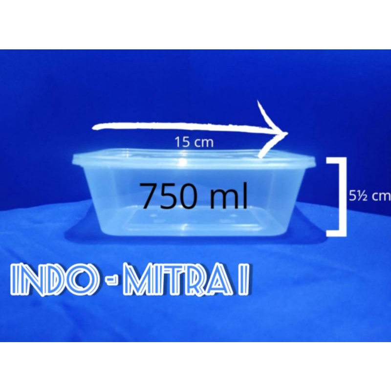 Tinwall foodcountainer / kotak makan ukuran  750 ml ( 25 set )