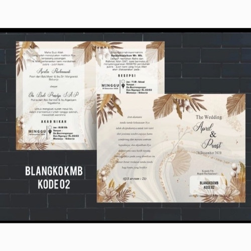 BLANGKO KMB 02 / BLANKO KMB 02 / BLANGKO UNDANGAN RUSTIC